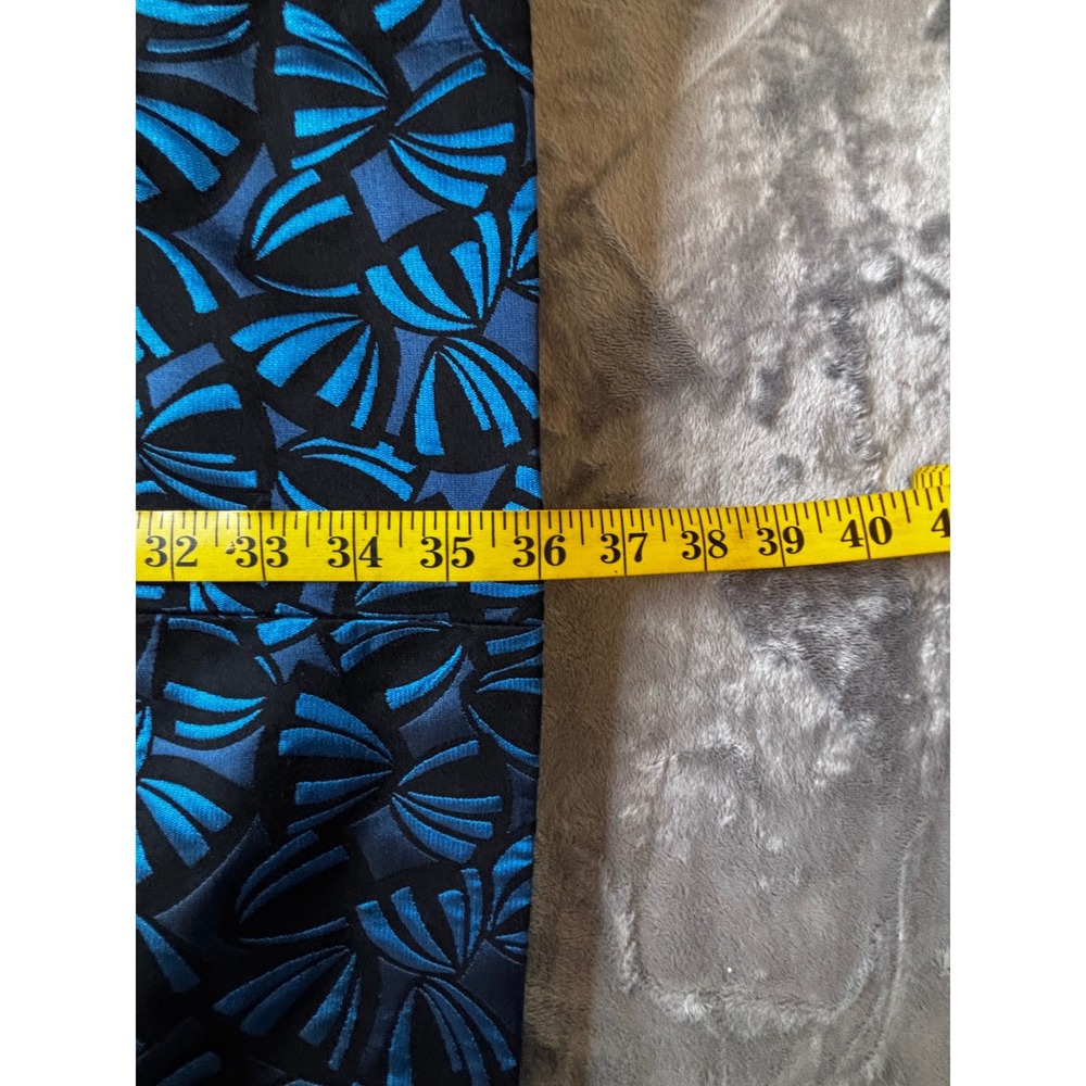 Anne Klein Womens Coat Size 6 Blue Black Floral Print Button Front Spruce NEW - Picture 11 of 11